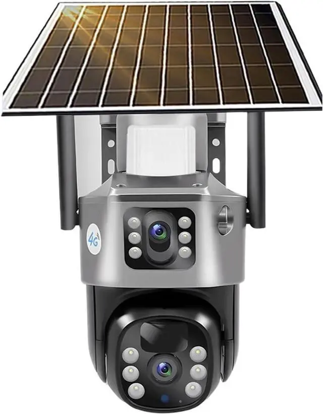 Main image of 4G Sim Solar IP Camera, Dual Lens, 8MP 4K, Low Power, Night Vision, PIR, V380 Pro, CCTV Security(4G Camera No Card)