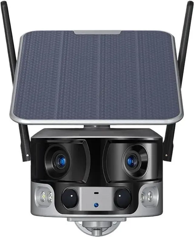 Main image of 4K 8MP Dual Lens 4G Solar Camera Outdoor WiFi 180° Ultra Wide View Angle PIR Human Detection Security Camera 4X Zoom(4K WiFi Add 128GB)