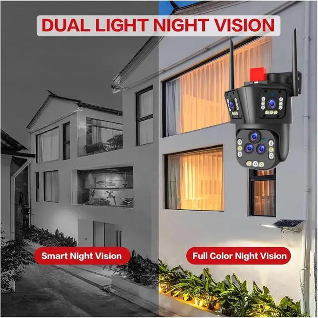 Alt view image 5 of 7 - 20MP 8K 20X Zoom Outdoor WiFi IP Camera, 360° Panoramic Monitoring, Secure Protection(US Plug,Camera 32GB)