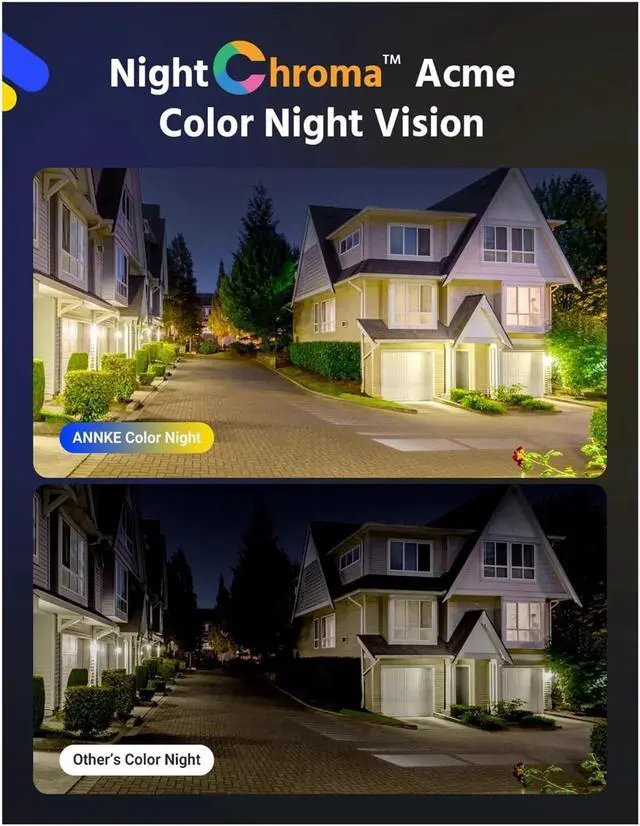 Alt view image 2 of 6 - NC800 4K Ultra HD PoE IP Security Camera Human Vehicle Detection True Full Color Night Vision Outdoor Surveillance Camera