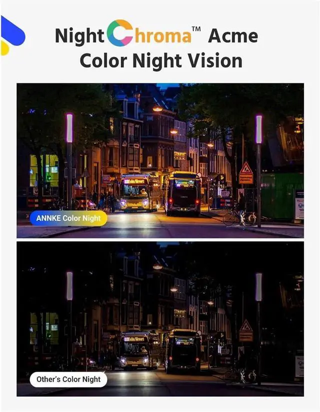 Alt view image 3 of 6 - NC800 4K Ultra HD PoE IP Security Camera Human Vehicle Detection True Full Color Night Vision Outdoor Surveillance Camera