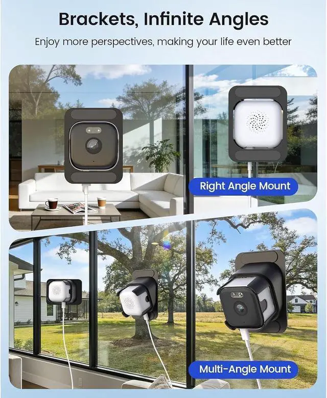 Alt view image 5 of 7 - Tangxi 3MP 2K Window Camera, 2.4Ghz & 5Ghz WiFi No Drill Dome Cameras for Home Security, 110 Wide View, AI Night Vision, 24/7 Recording, Easy & Quick Install (2 Pieces)