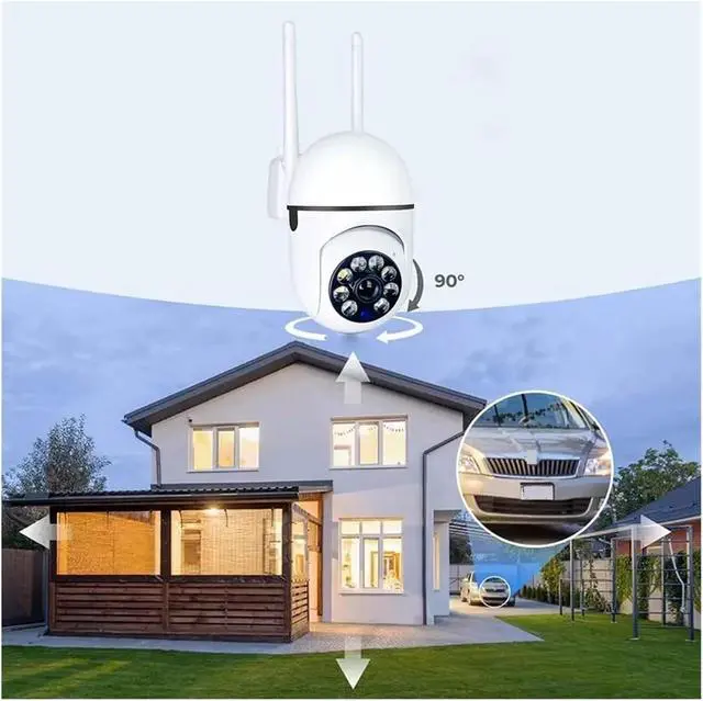Alt view image 3 of 5 - 3MP WiFi IP Security Surveillance PTZ Camera 8X Zoom Cameras Tracking Two-Way Audio HD Night Color Cam(US Plug_2PCS)