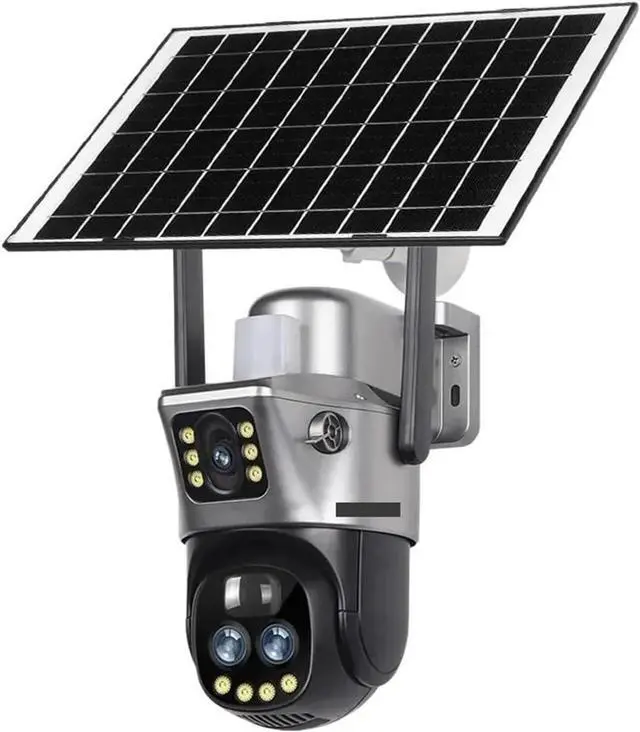 Main image of 6K 12MP 10X Zoom 4G Solar Camera Outdoor WiFi PTZ Dual Screen Red Blue Light Alarm Auto Tracking Surveillance Cameras(WiFi 10xZoom 32G)