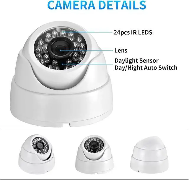 Alt view image 5 of 6 - 150 Degrees Wide Angle 4K IP Camera POE 8MP Face Detection Outdoor 1.7MM Audio CCTV Security Video Surveillance(4MP 48V POE)