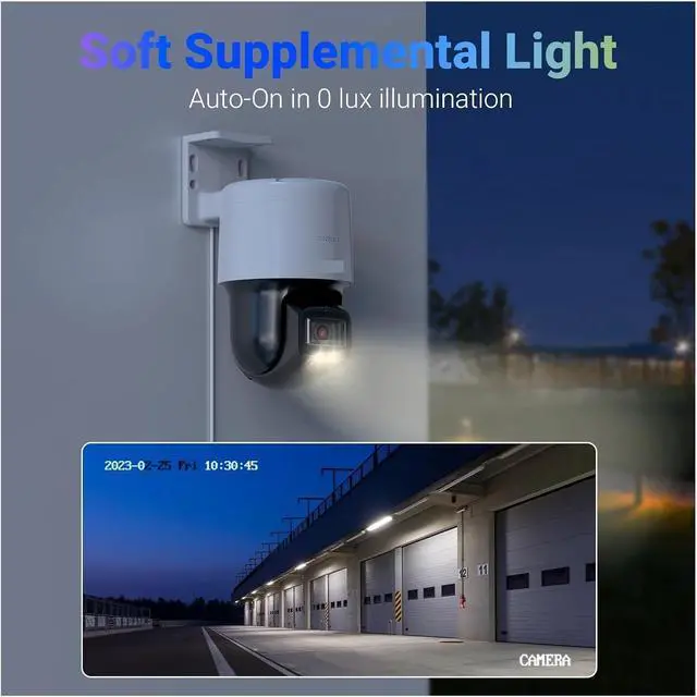 Alt view image 4 of 6 - 3K 5MP PoE PT Speed Security Camera Color Night Vision Motion Detection Built-in Microphone Security Protection Cameras
