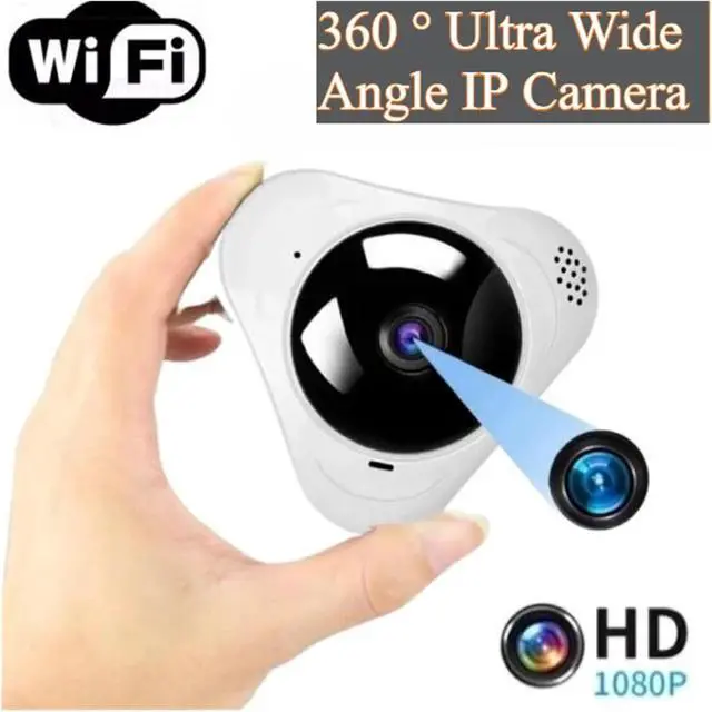 Alt view image 2 of 7 - 360° WiFi Panoramic Camera 1080P HD Security Protection Fisheye IP Cam Smart Home Night Vision CCTV Small Surveillance Camcorder(64G)