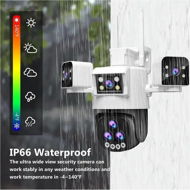 Alt view image 4 of 6 - HD 30MP Outdoor WiFi IP CCTV Camera, 20X Zoom, Waterproof, Night Vision, 2-Way Intercom, Smart Tracking, 24/7 Recording(EU Plug,Camera)