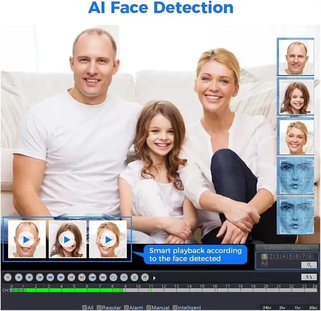 Alt view image 6 of 7 - 5MP 8MP 4K POE IP Camera CCTV Surveillance Dome Surveillance Camera Two Way Audio Face Detection Night Vision Cam(1PC 8MP POE)