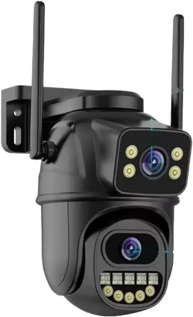 Main image of 4K Dual Lens Dual Screen Outdoor WiFi PTZ Security Cam AI Auto Tracking Audio Video Surveillance(EU Plug,8MP NO SD Card)