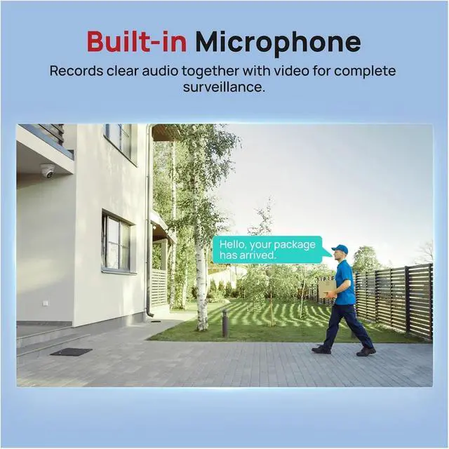 Alt view image 6 of 7 - 4K 8MP POE Security Cam Dual Light Human Vehicle Detection IP67 ONVIF SD Storage Two-Way Audio
