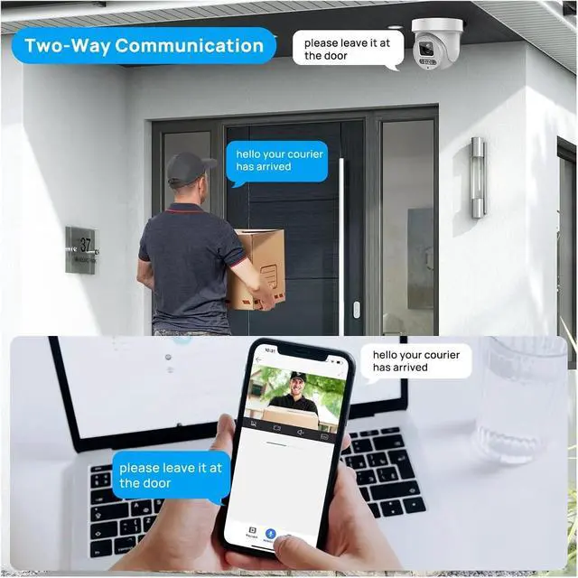 Alt view image 6 of 6 - 5X Zoom IP Security Camera 8MP 4K PTZ Color Night for Compatible POE Audio 512GB SD Human Vehicle Detect Cam(Camerawith Bracket)
