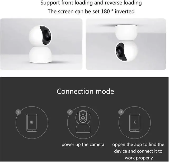 Alt view image 3 of 7 - Smart Camera 2 PTZ Version 360° 1440P Ultra Low Light Full Color Night Vision AI Face Recognition Work with(US Plug,with TF 64G)