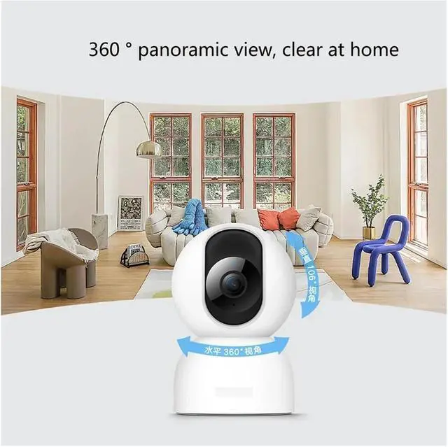Alt view image 4 of 7 - Smart Camera 2 PTZ Version 360° 1440P Ultra Low Light Full Color Night Vision AI Face Recognition Work with(US Plug,with TF 64G)