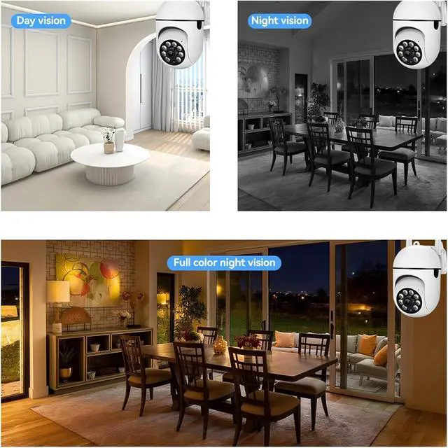 Alt view image 5 of 7 - 8MP Indoor WiFi Security Camera, 5X Zoom Auto Tracking Motion Alarm Wireless Surveillance Monitor(EU Plug,8MP Camera 2PCS)