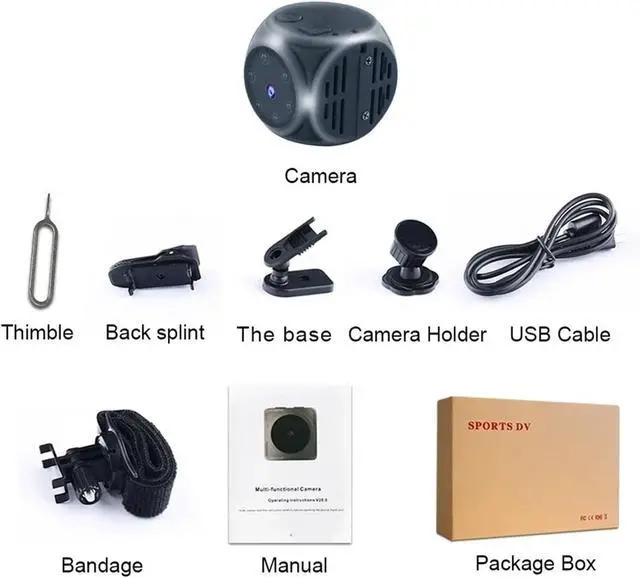 Alt view image 7 of 7 - 1080P HD Mini Portable DV Recorder, Infrared Night Vision Motion Detection Surveillance Camera