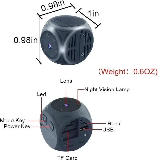 Alt view image 6 of 7 - 1080P HD Mini Portable DV Recorder, Infrared Night Vision Motion Detection Surveillance Camera