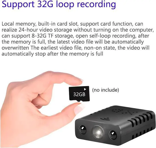 Alt view image 5 of 7 - 720P HD Ultra Mini Wireless Camera, Home Security Camcorder with Night Vision & Video Audio Recording