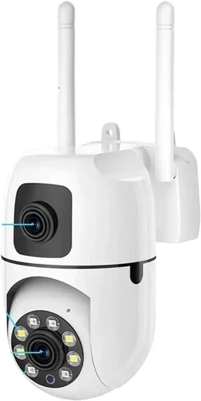 Main image of 8MP Dual Lens Dual Screen WiFi IP Security Camera, Auto Tracking 8X Digital Zoom Wireless CCTV Cam with Full Color Night Vision