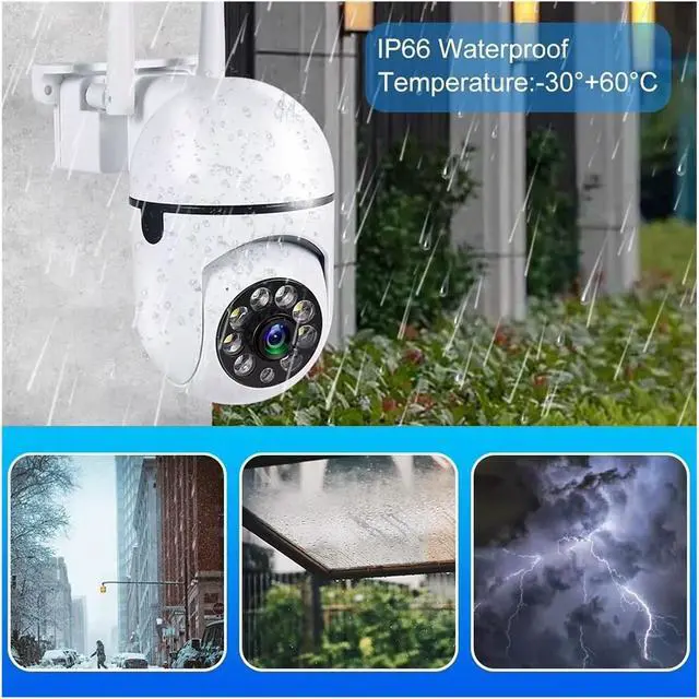 Alt view image 3 of 6 - 1080P HD WiFi Wireless 360° Pan Tilt Security Camera, Upgraded Version for Indoor & Outdoor Surveillance(US Plug)