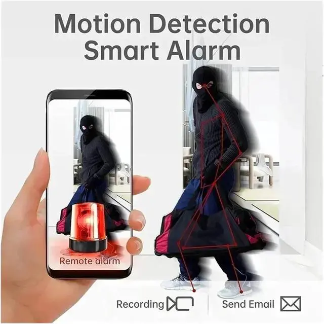 Alt view image 6 of 6 - 1080P HD WiFi Wireless Indoor IP Security Camera, Built-in Audio CCTV Video Monitor for Home Safety Protection