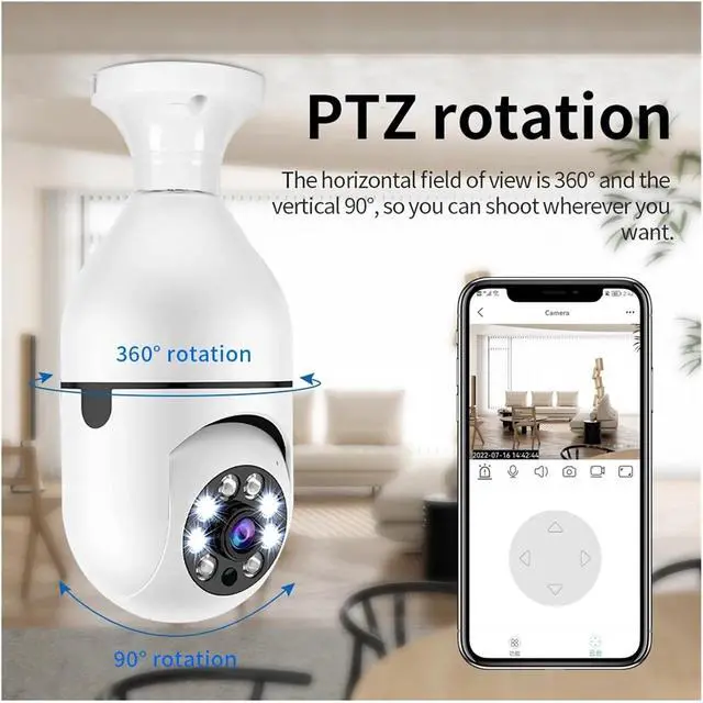 Alt view image 2 of 6 - Mini WiFi Indoor Security IP Camera, Full Color Night Vision, Auto Human Tracking & Digital Zoom Home Surveillance Monitor