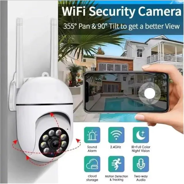 Alt view image 2 of 6 - 1080P/3MP Outdoor WiFi IP Security Camera, Smart CCTV Surveillance Cam with AI Human Detection & Auto Tracking for Home Safety