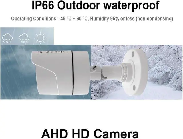 Alt view image 2 of 6 - 4K 5MP Multi-Mode AHD TVI CVI CCTV Security Camera, Waterproof IR Night Vision Surveillance Cam Supports 1080P for Indoor & Outdoor Home Monitoring(8mm,TV Connection_PAL)