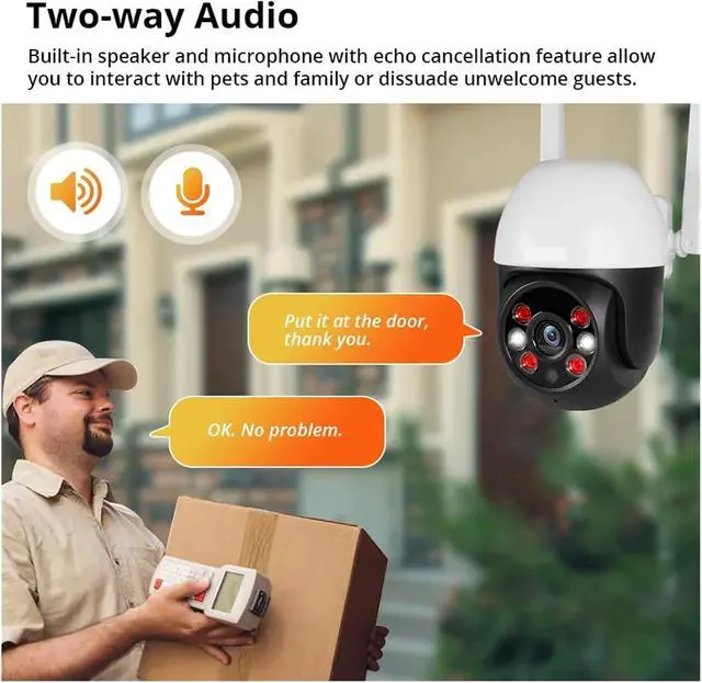 Alt view image 7 of 7 - Waterproof 5MP 8MP UHD PTZ WiFi IP Camera Tuya Smart 4K Camera Security CCTV Surveillance with 3 Meters Cable(EU Plug,3m Cable 8MP Camera)
