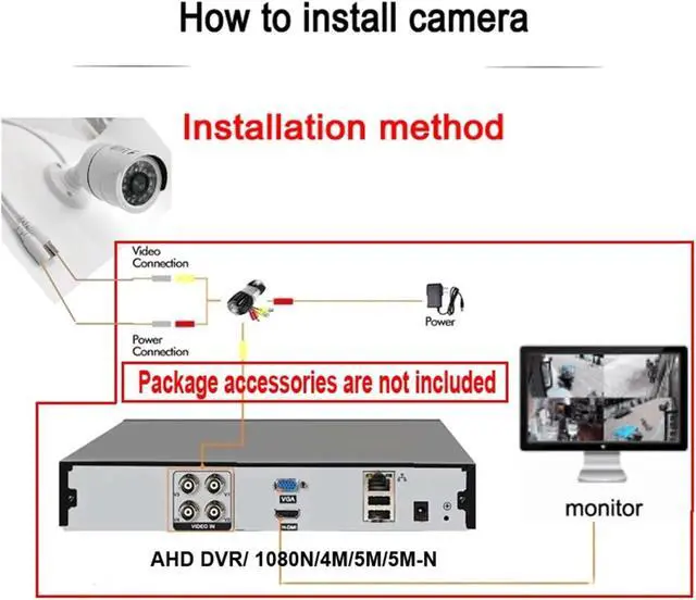 Alt view image 6 of 6 - 4K 5MP Multi-Mode AHD TVI CVI CCTV Security Camera, Waterproof IR Night Vision Surveillance Cam Supports 1080P for Indoor & Outdoor Home Monitoring(8mm,TV Connection_PAL)