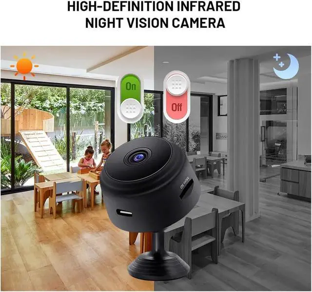 Alt view image 3 of 7 - 1080P HD Mini WiFi IP Camera, Intelligent Home Security Monitor with Mobile Remote Viewing