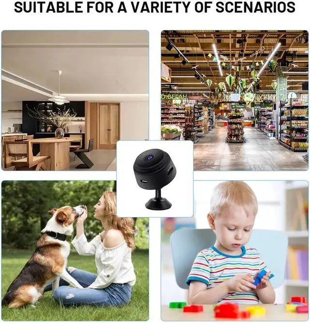 Alt view image 5 of 7 - 1080P HD Mini WiFi IP Camera, Intelligent Home Security Monitor with Mobile Remote Viewing