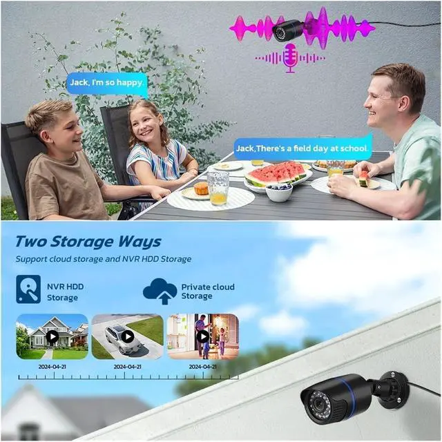 Alt view image 5 of 6 - 4K 8MP POE IP Camera Outdoor Waterproof H.265 Motion Detection Home Security Bullet CCTV Camera Video Surveillance for(4MP (DC 12V))