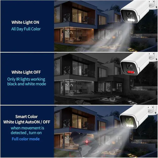 Alt view image 5 of 6 - 8MP 4K IP Camera Outdoor Ai Face Detection H.265 8 CCTV RTSP Color Night Vision 4MP POE Human Audio Security Camera(2.8mm,4MP POE AI Camera)
