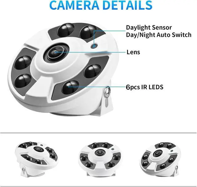 Alt view image 5 of 5 - 8MP CCTV POE IP Fisheye 4K Panoramic Camera Indoor Waterproof Wide Angle View 5MP 4MP Dome One-Way Audio Security Surveillance(48V PoE 8MP)