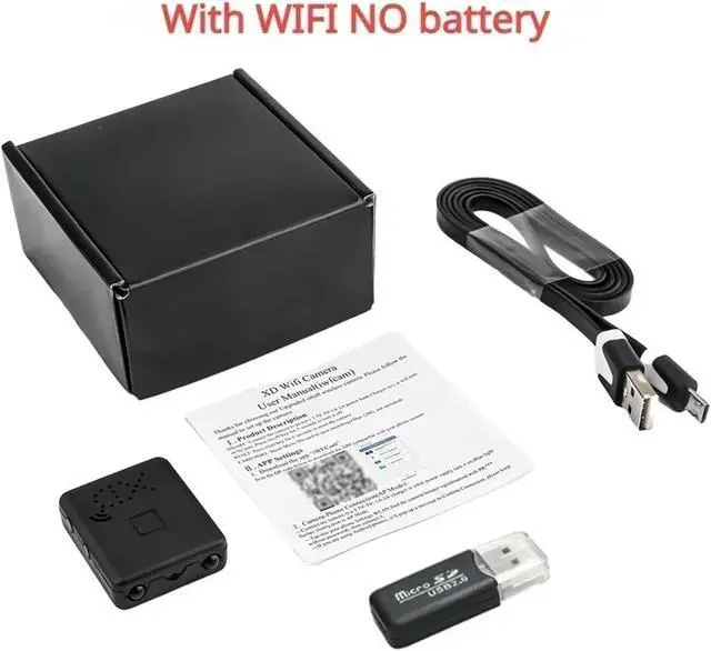 Alt view image 2 of 7 - 1080P HD Mini WiFi DVR Recorder, IR Night Vision Motion Detection Recording Device with Built-in Battery for Home & Outdoor Security(Add 16GB TF,WiFi NO Battery)