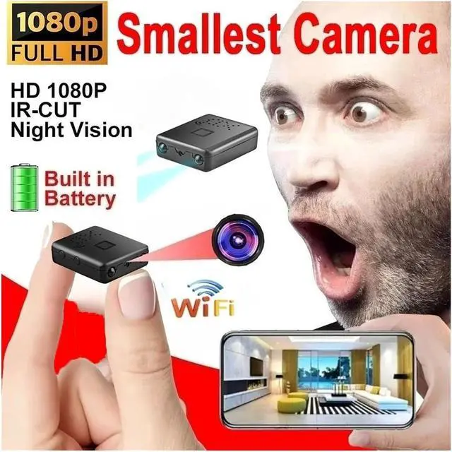 Alt view image 3 of 7 - 1080P HD Mini WiFi DVR Recorder, IR Night Vision Motion Detection Recording Device with Built-in Battery for Home & Outdoor Security(Add 16GB TF,WiFi NO Battery)