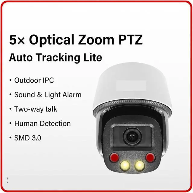 Alt view image 2 of 7 - 4MP Full Color PTZ Camera Smart Auto Tracking Warm Light & Sound Warning Camera IR Cam Two-Way Audio