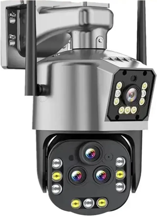 Main image of IPC360 Home 8K 16MP 20X Zoom WiFi IP PTZ Camera AI Auto Tracking Color Night Vision 4 Lens 3 Screens CCTV Surveillance Camera(AU Plug,8K 20X with 64G SD)