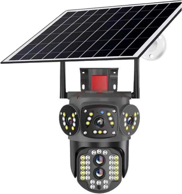 Main image of 4K 8MP Solar Camera Outdoor Dual Lens WiFi IP Camera PIR Night Vision V380 Pro CCTV Security Protection Monitor(Solar WiFi Add 128G)