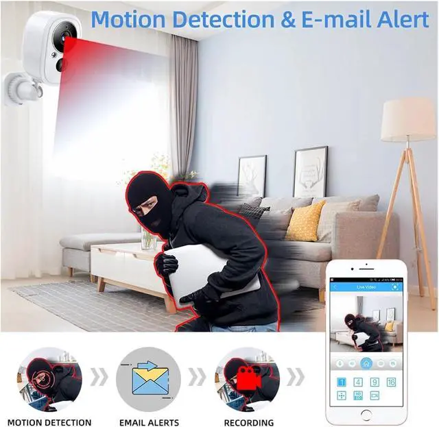 Alt view image 4 of 6 - Smart Low Power Battery Camera Outdoor Waterproof WiFi 5MP HD PIR Motion Detect Security CCTV Camera Cloud Storage(5MP Add 32G Card)