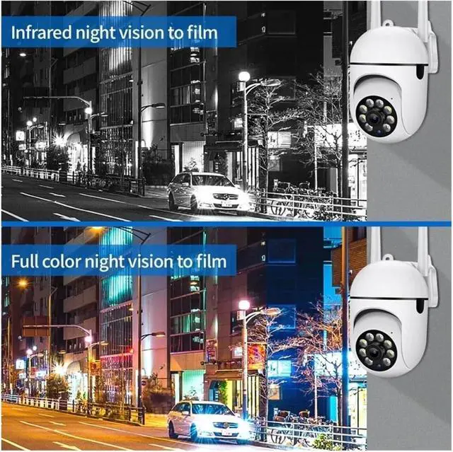 Alt view image 2 of 6 - 2MP Security Surveillance Camera Outdoor PTZ with 5X Zoom AI Human Tracking Two-Way Audio HD Night Color Video WiFi IP(USB)