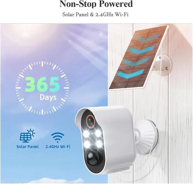 Alt view image 3 of 6 - Solar-Powered WiFi IP PTZ Camera: 2MP HD, 1080P, Outdoor Surveillance with Long Standby(1PCS)