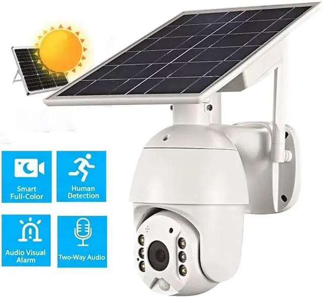 Alt view image 5 of 7 - for UBOX Solar PTZ Security Camera Outdoor, 8W Monocrystalline Solar Panel, 4G/WiFi Dual Mode, 3MP/4MP Full Color Night Vision, AI+PIR Human Detection, IP66 Waterproof, 2-Way Audio, Cloud/SD Storage