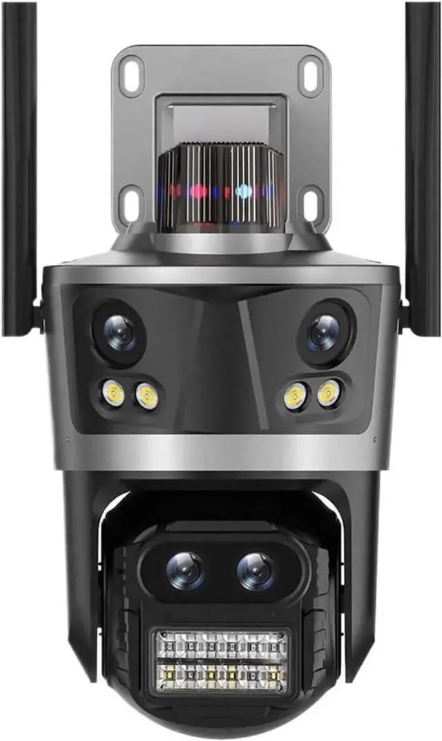 Main image of Upgrade Your Outdoor Surveillance with 16MP 8K WiFi IP Camera! PTZ, Four Lens, Four Screen, Auto Tracking(EU Plug,16MP 8K Add 32G)