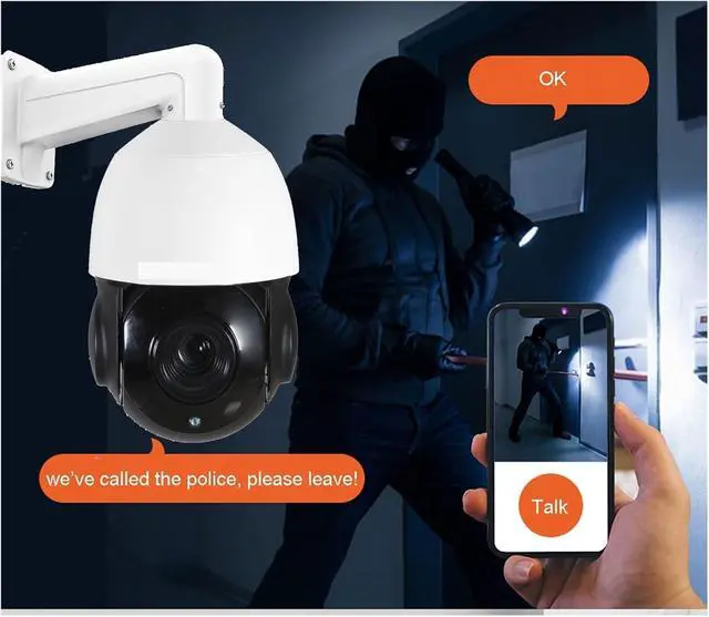 Alt view image 4 of 6 - PTZ IP 8MP 6MP 5MP 30x 4K POE IP PTZ Camera with Two Way Audio(UK Plug,5MP POE Auto Track)