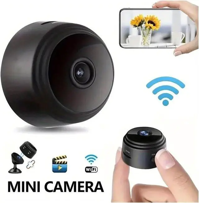 Alt view image 2 of 6 - 1080P Portable Mini Wireless WiFi Security Camera, Lightweight Surveillance Cam with Clear Night Vision & Motion Detection for Home Monitoring