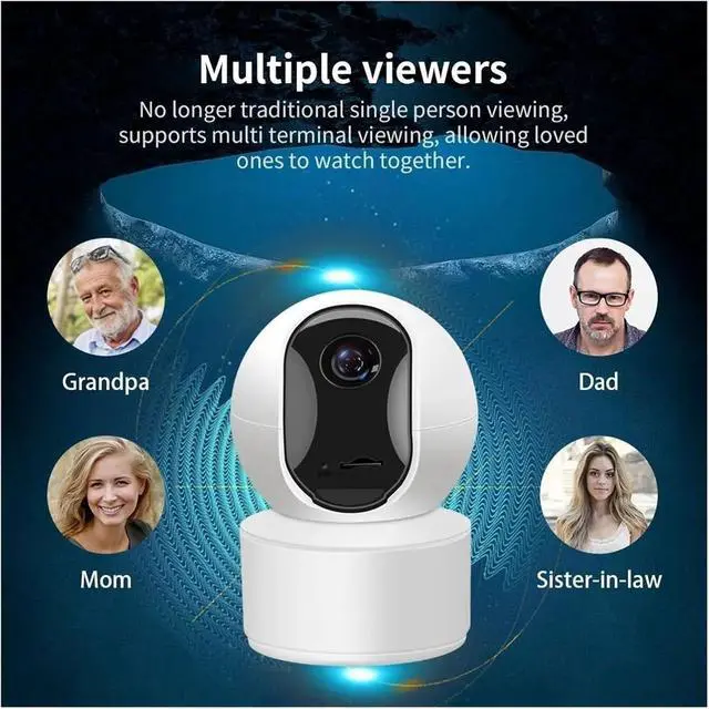 Alt view image 2 of 6 - 8MP 4K WiFi Security Indoor Camera 10X Digital Zoom Pan Tilt IP Camera Ai Automatic Tracking Night Vision Intercom Security