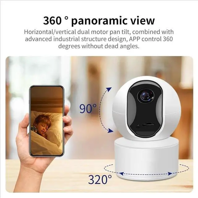 Alt view image 4 of 6 - 8MP 4K WiFi Security Indoor Camera 10X Digital Zoom Pan Tilt IP Camera Ai Automatic Tracking Night Vision Intercom Security