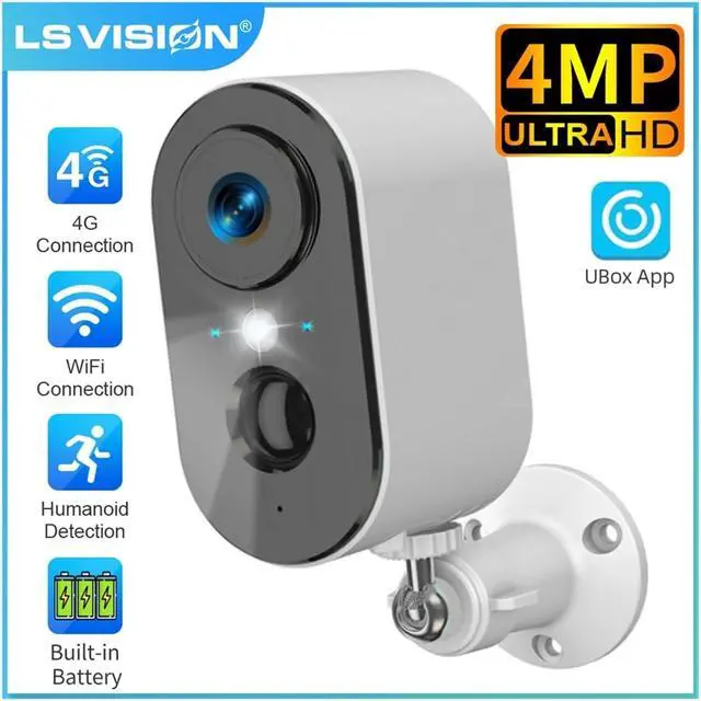 Alt view image 3 of 7 - 4MP Mini Outdoor Security Camera, Dual 4G & WiFi Connection, Built-in Spotlight & 5200mAh Rechargeable Battery, PIR Human Detection Wireless Surveillance Cam(4G Cam Add 128G)
